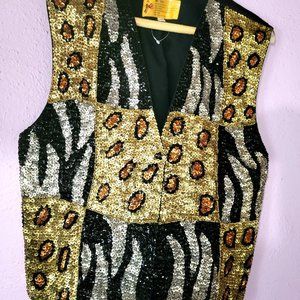 Ladies fancy sequined vest